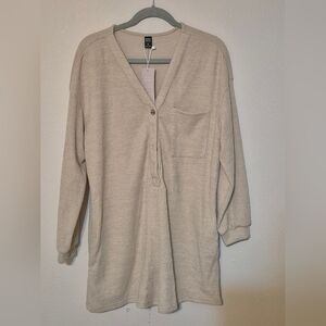 Cozy Beige Knit Romper